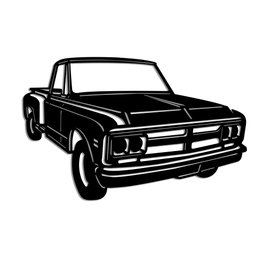 Wallity GMC C/K 1967 Accesorio Decorativo de Pared de Metal Negro